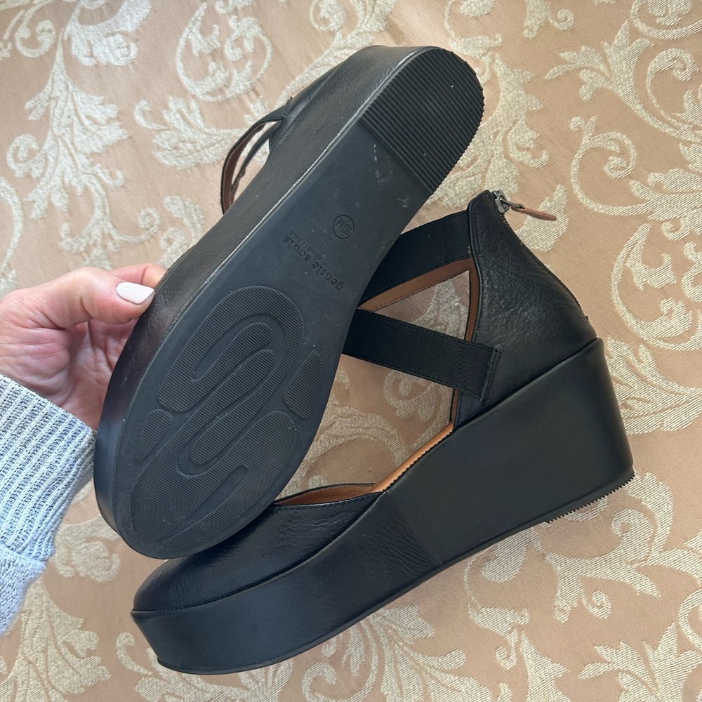 Gentle Souls Nyssa leather platform wedge - Picture 13 of 15
